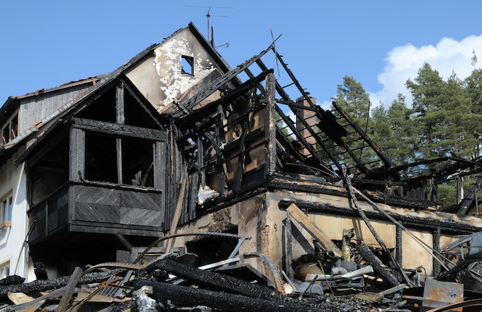 Burning down house to prevent spouse from getting it